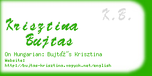 krisztina bujtas business card